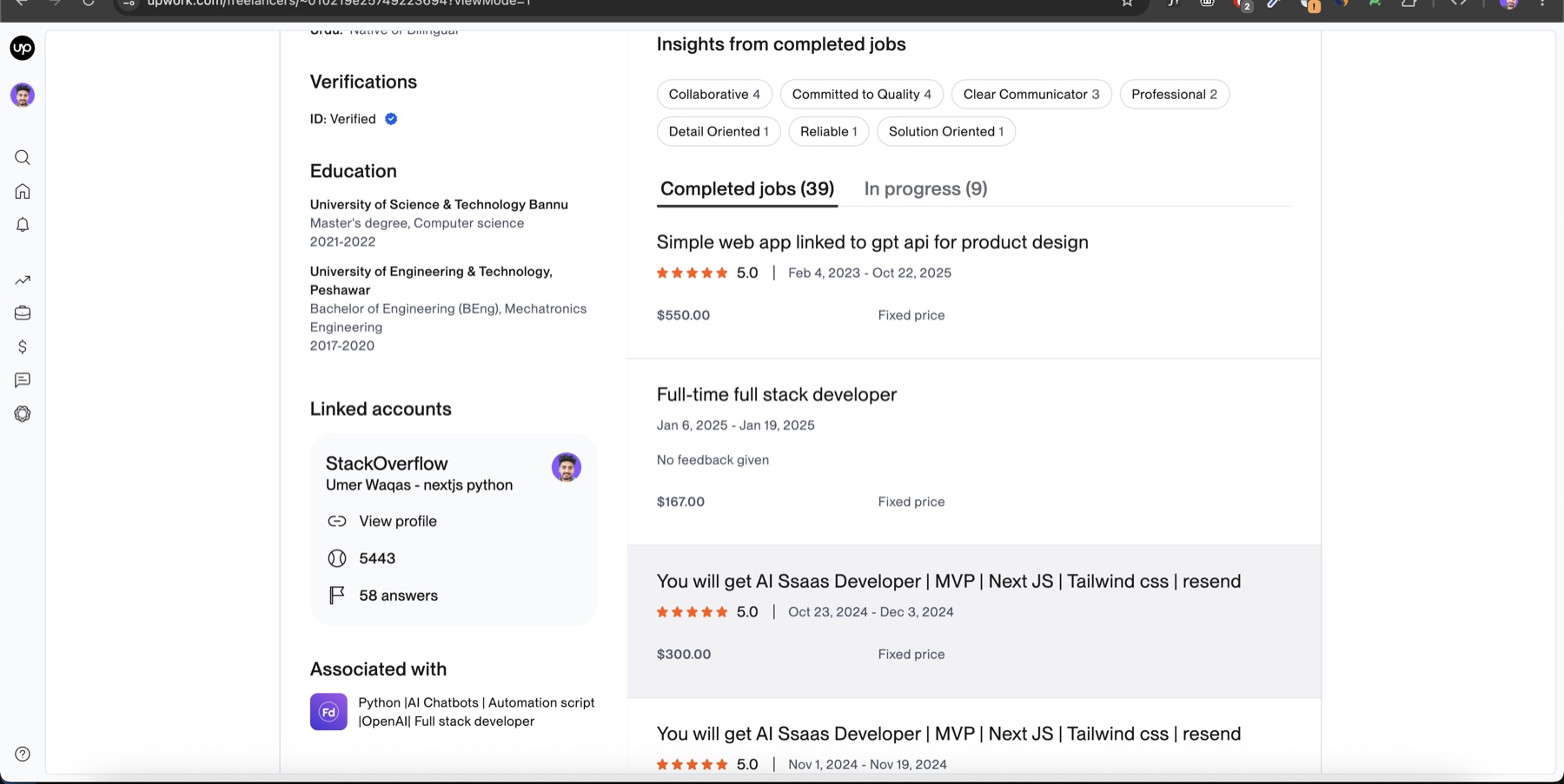 Upwork Screenshot 2